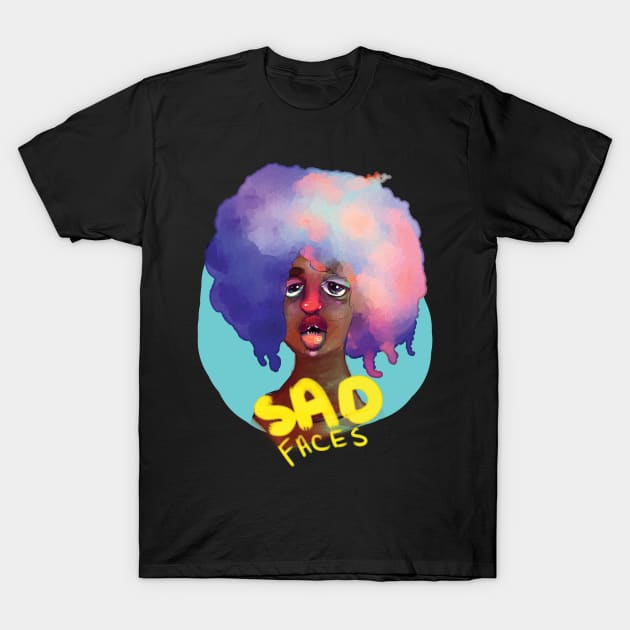 sad faces T-Shirt by nazzcat